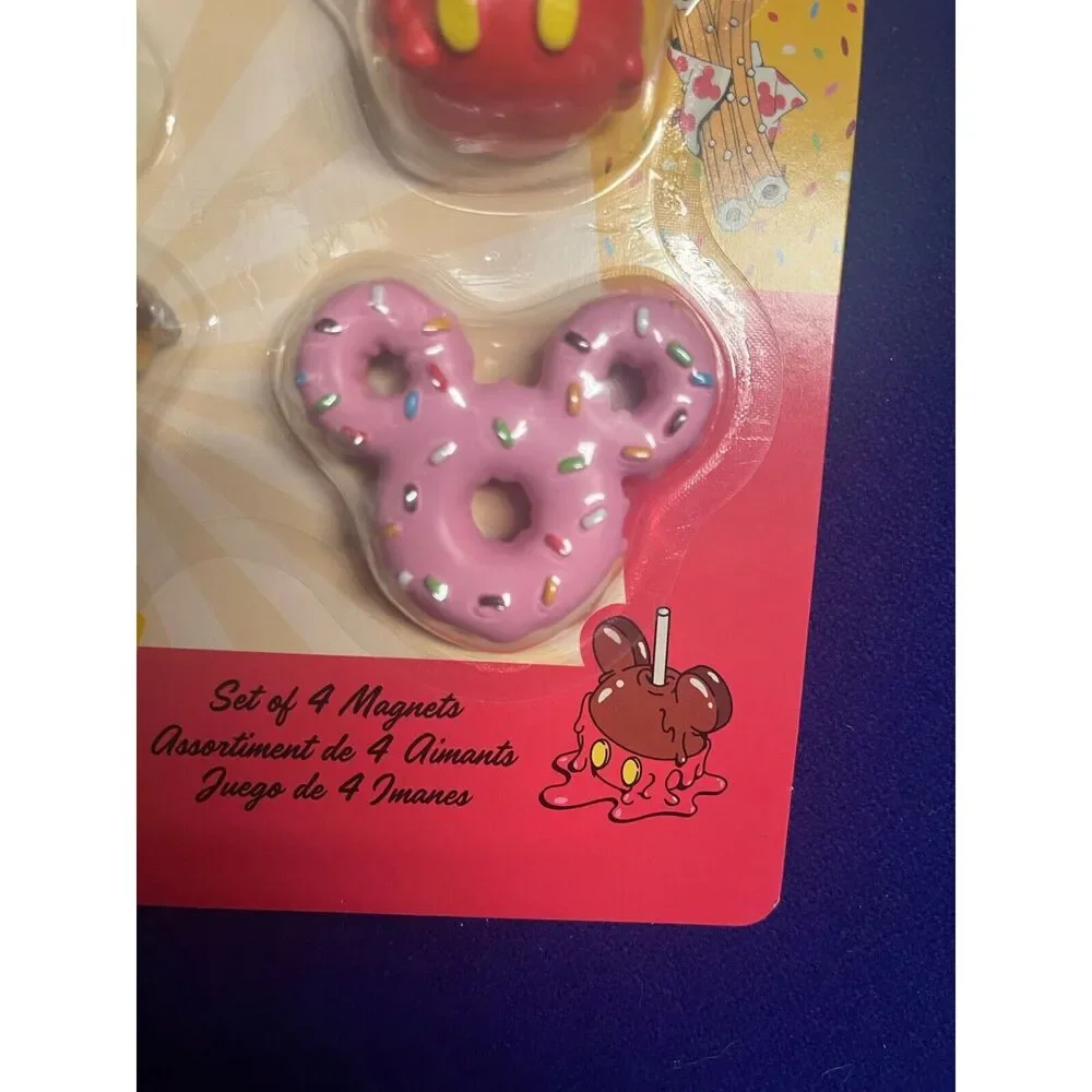 2024 Disney Parks Disney Eats Krispy Treat Donut Popcorn Apple Magnet Set HTF - Picture 6 of 16